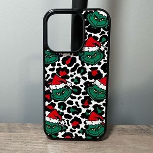 Leopard grinch phone case